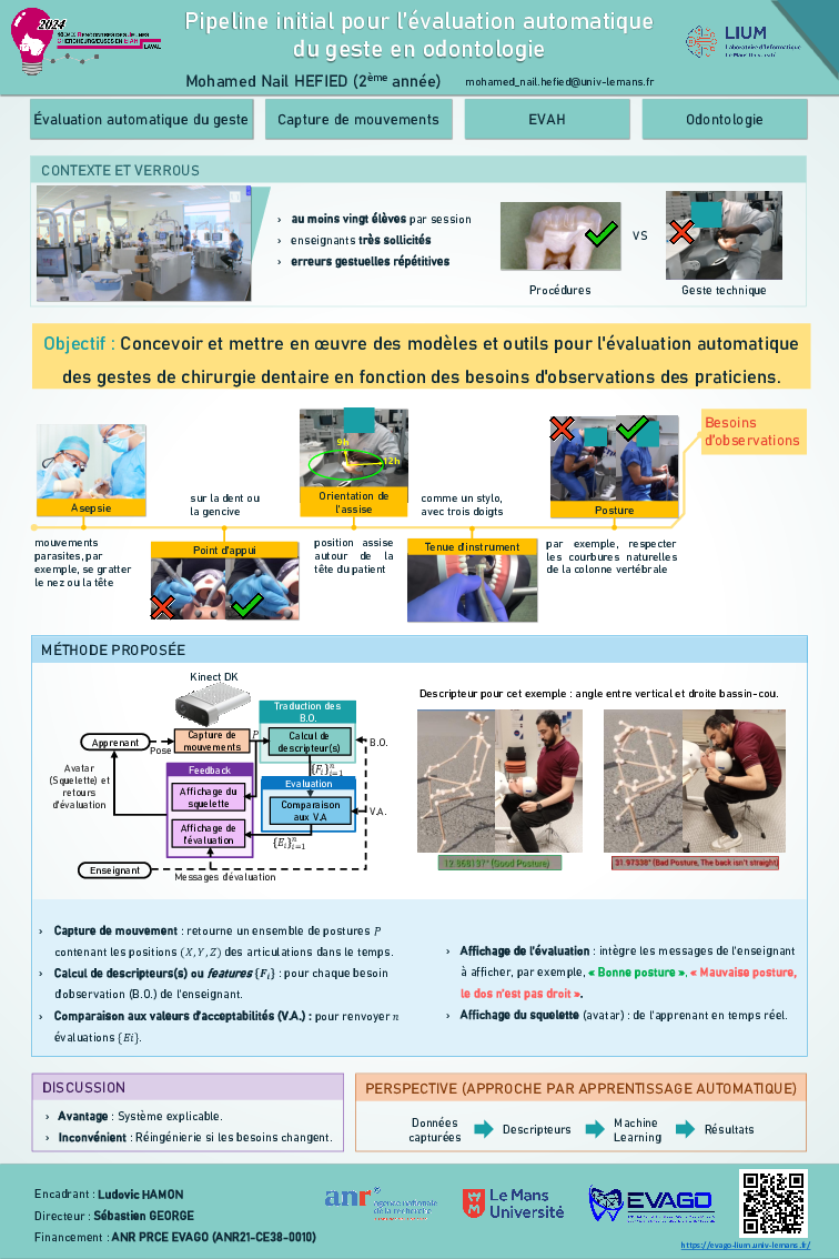 miniature du poster « Pipeline initial pour l’évaluation automatique du geste en odontologie »