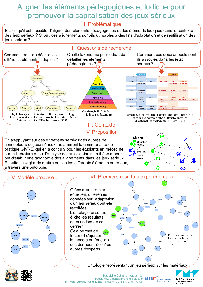 miniature du poster « Aligner les éléments pédagogiques et ludique pour promouvoir la capitalisation des jeux sérieux »